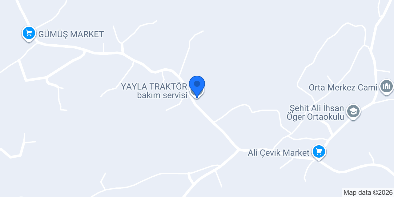 YAYLA TRAKTÖR bakım servisi konumu