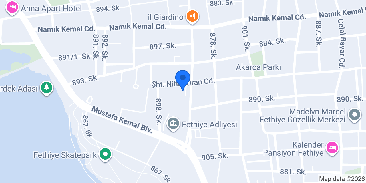 Domino's Pizza Fethiye Akarca konumu