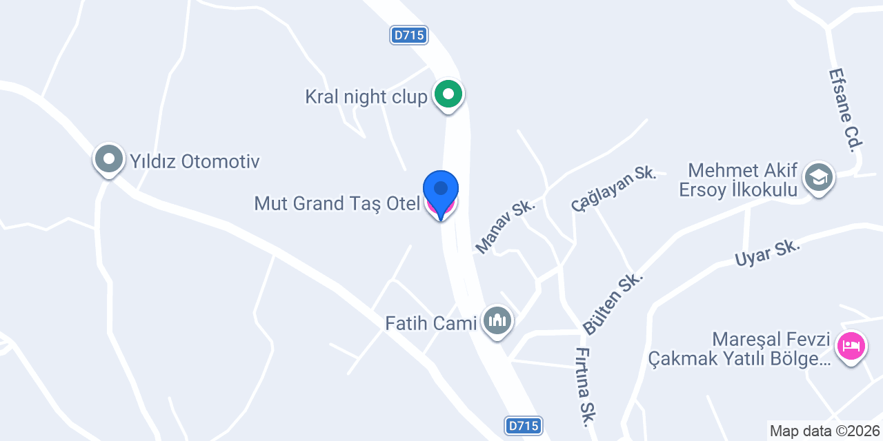 Mut Grand Taş Otel konumu