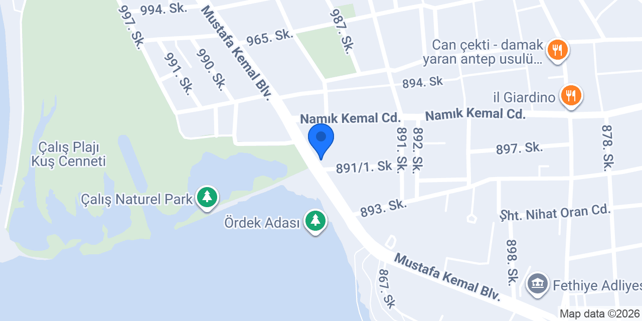 Fethiye Dondurmacısı Çalış Şubesi konumu