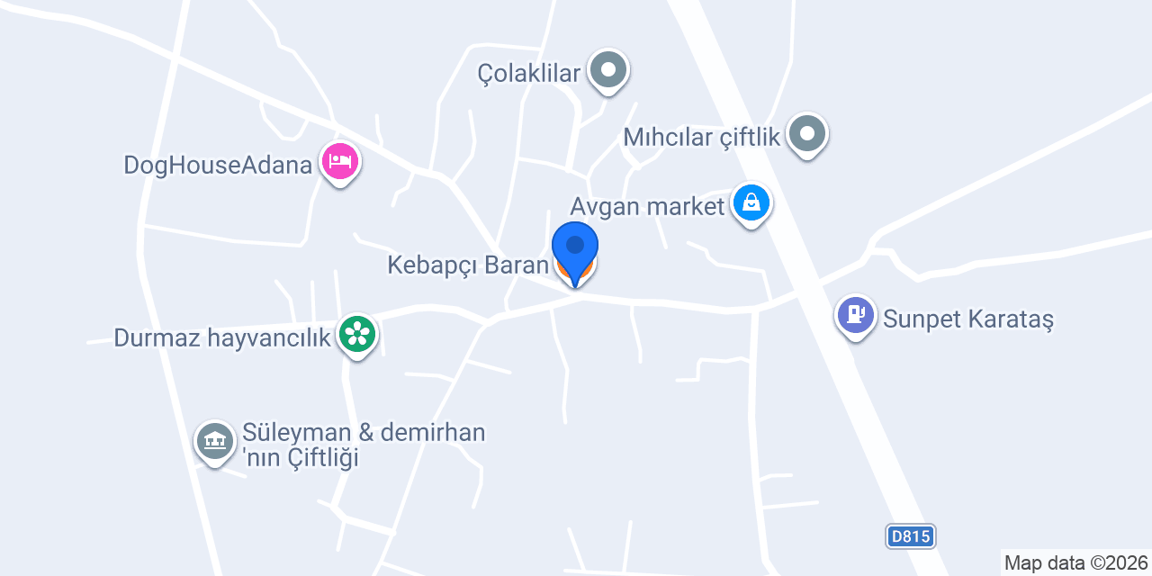 Kebapçı Baran konumu