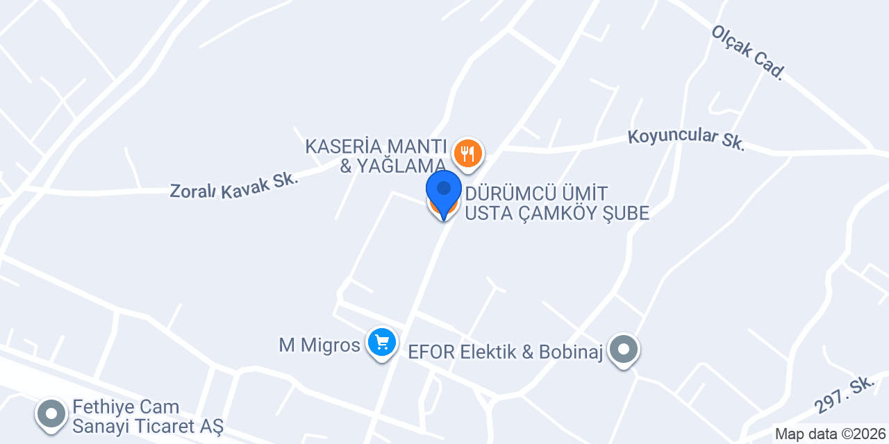 DÜRÜMCÜ ÜMİT USTA ÇAMKÖY ŞUBE konumu