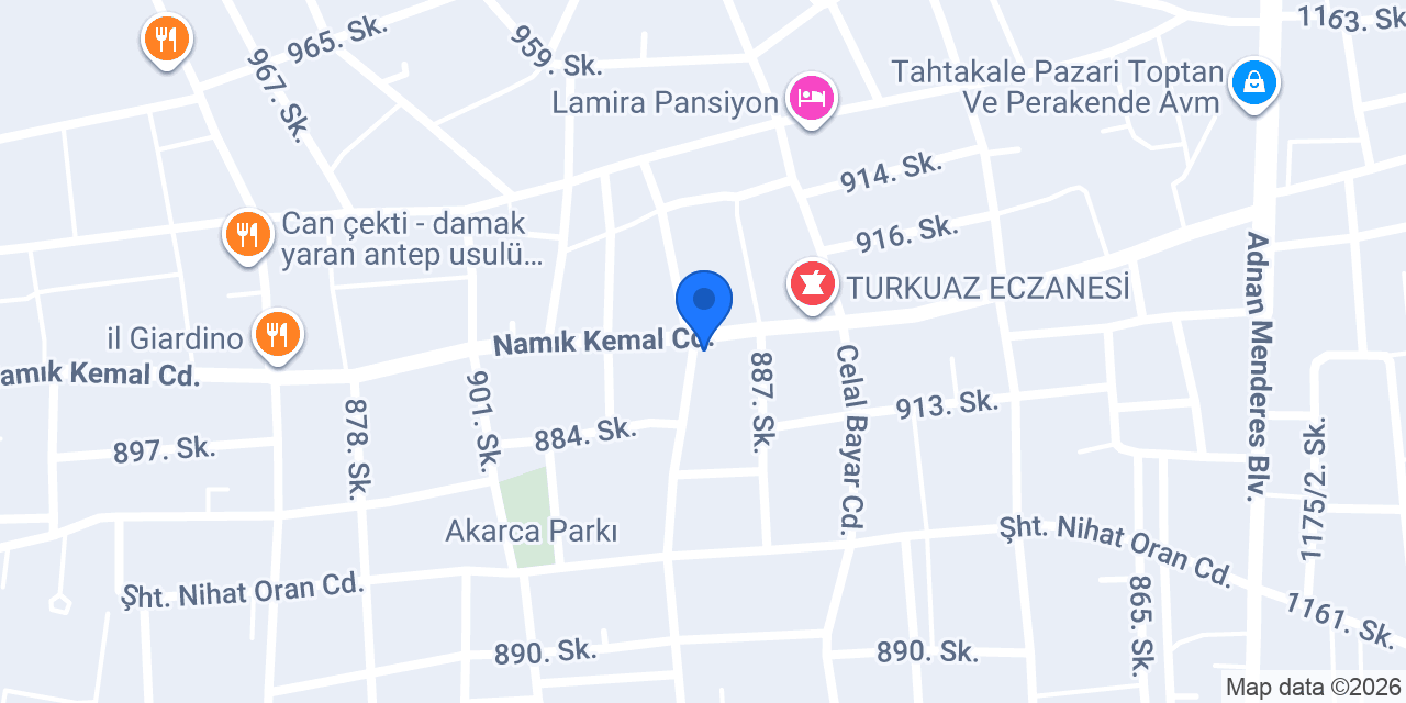Turkuaz Veteriner Kliniğii konumu