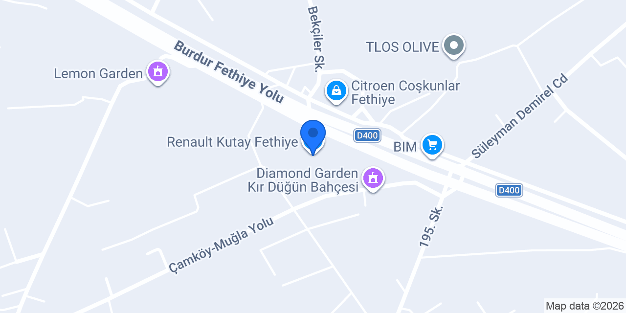 Dacia Kutay Fethiye konumu