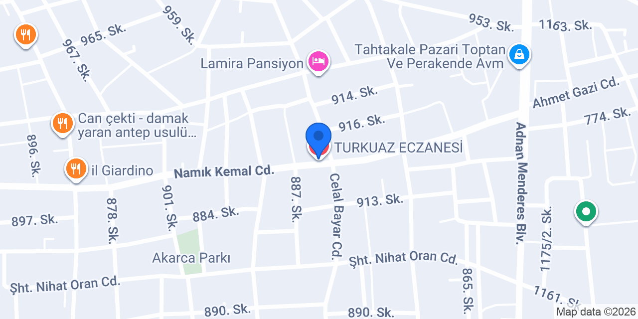 Kötekli Eczanesi konumu