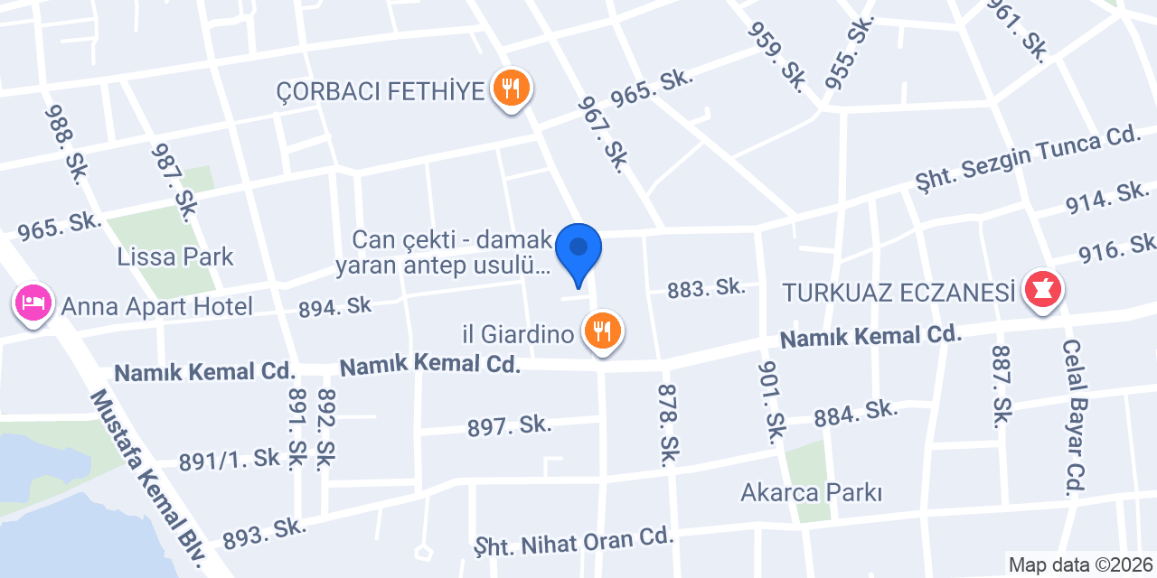 Vanilya Unlu Mamülleri konumu