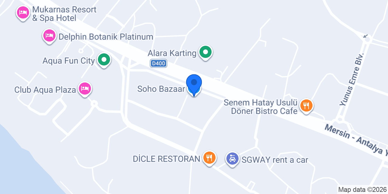 Soho Bazaar konumu