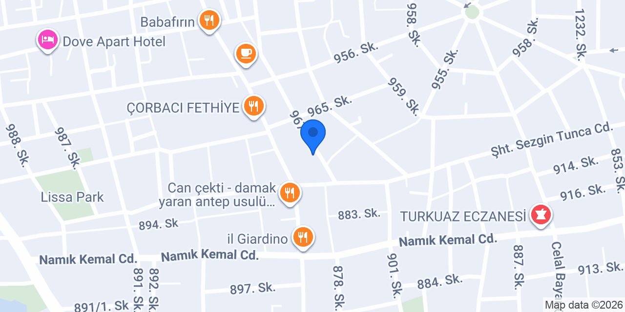 Erdem DÖĞERLİ muayenhanesi konumu