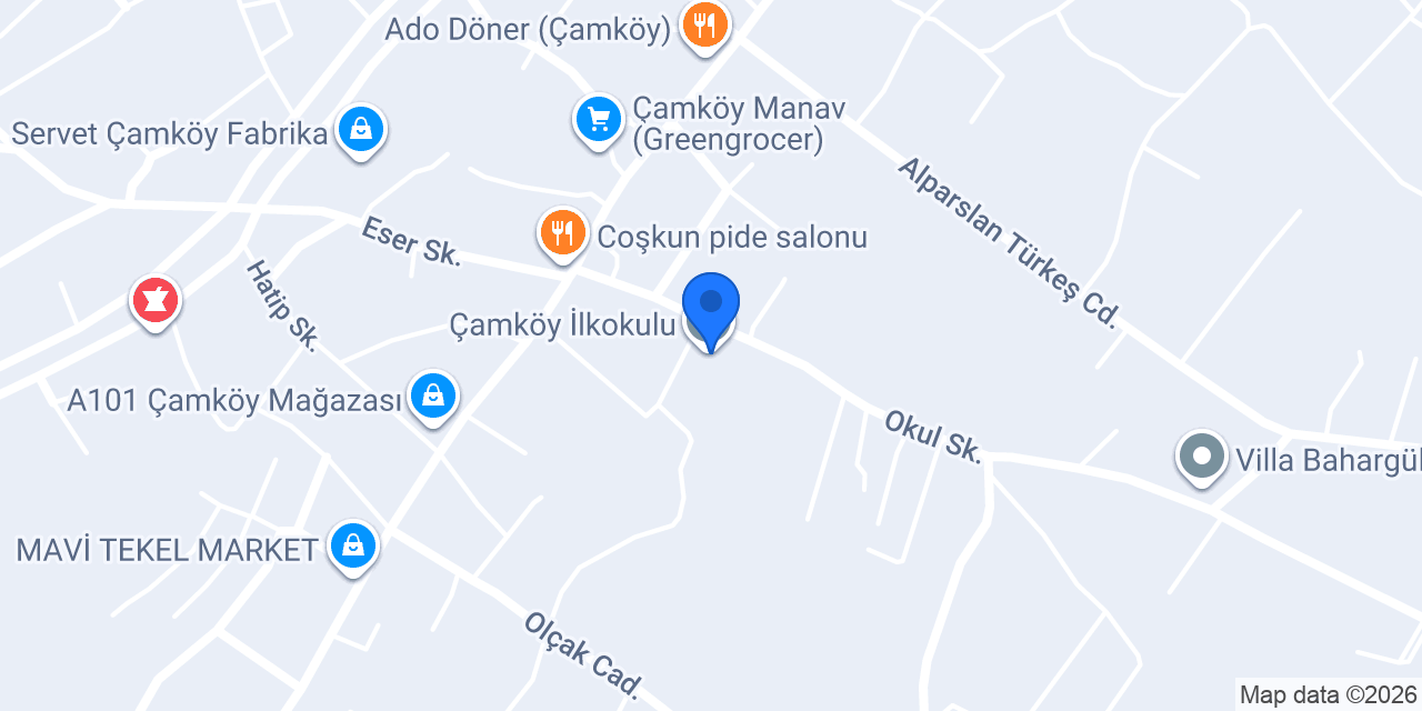 Çamköy İlkokulu konumu
