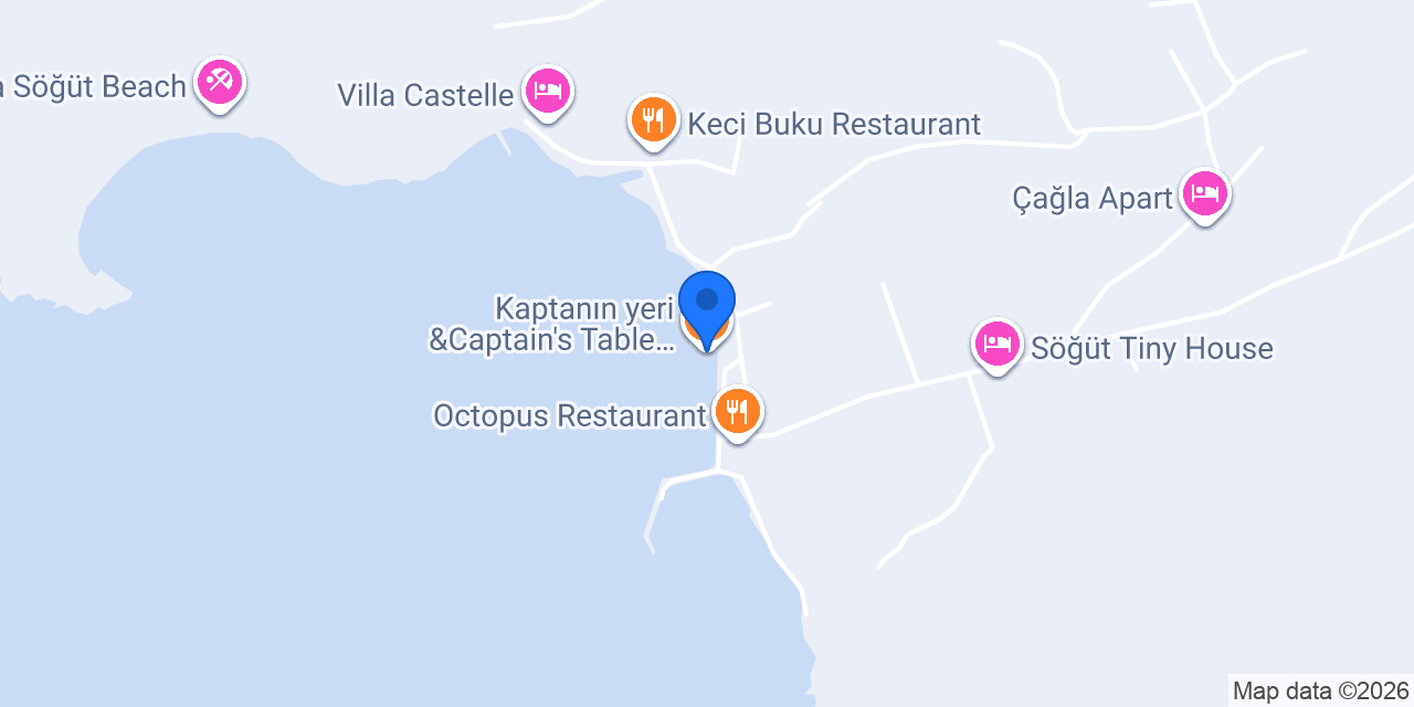 Kaptanın yeri &Captain's Table Restaurant pansiyon konumu