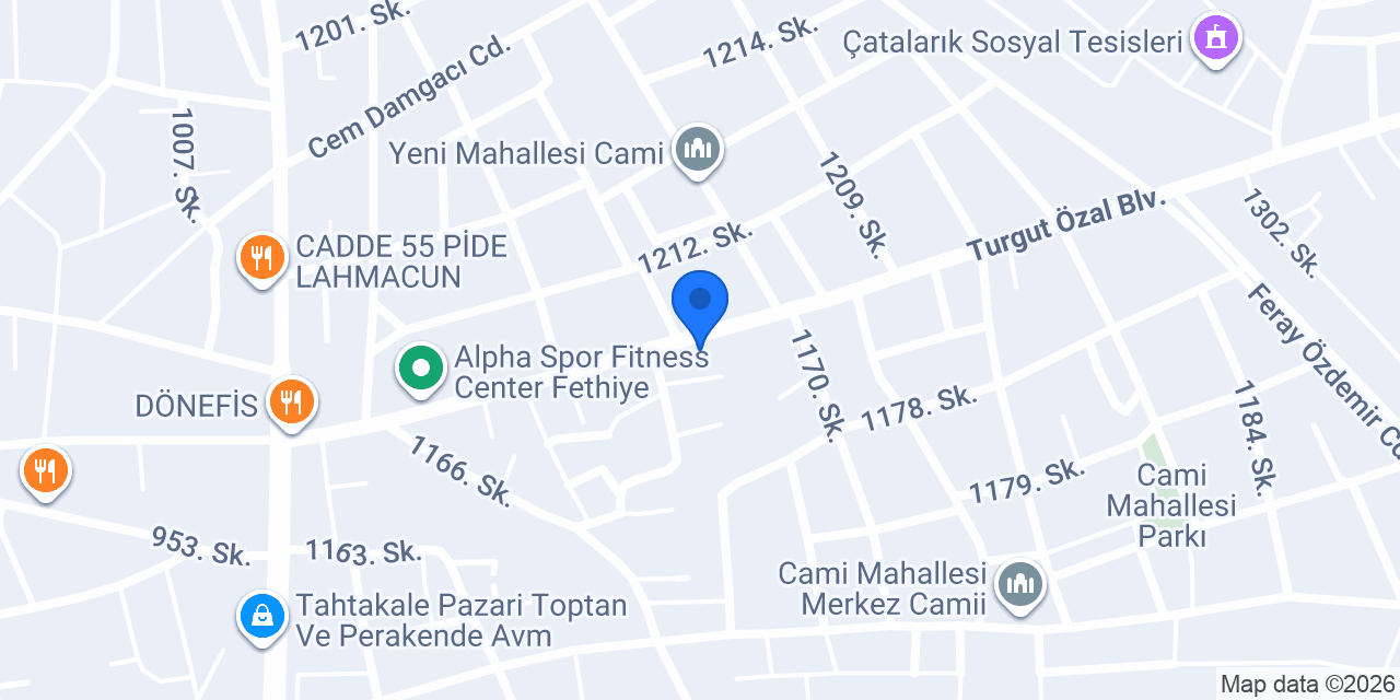 Mavi Beyaz Marin konumu