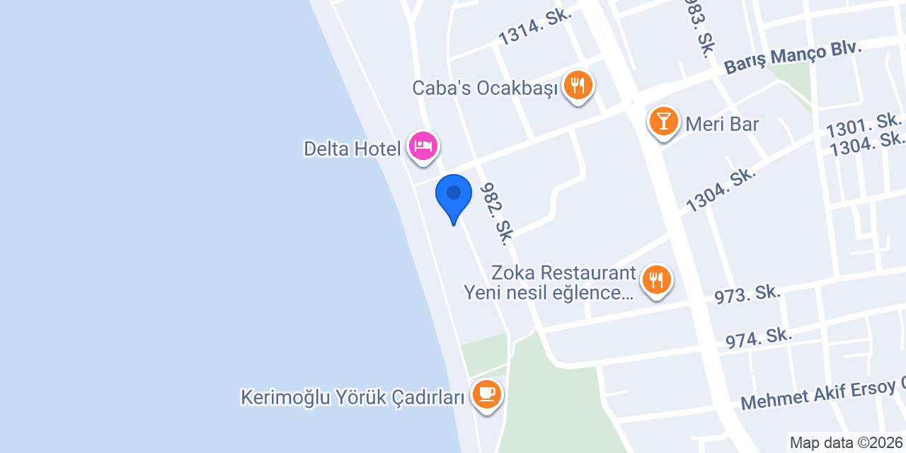 Deniz Otel & Roof Bar konumu