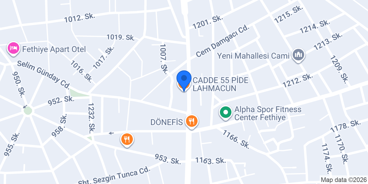 CADDE 55 PİDE LAHMACUN konumu