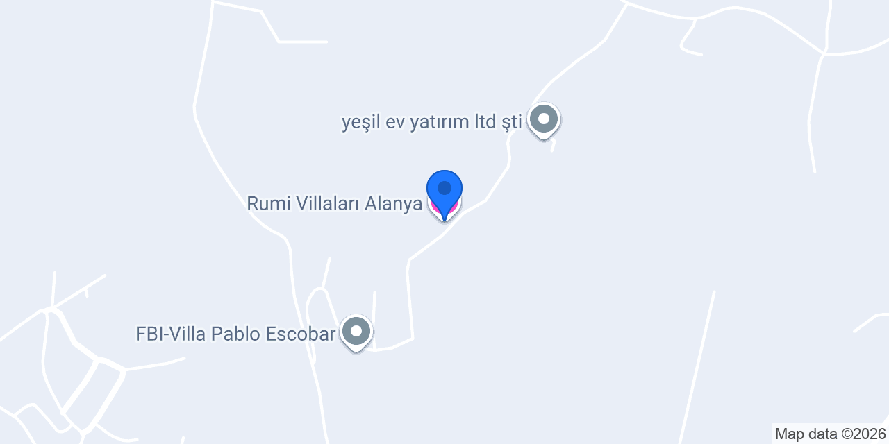Rumi Villaları Alanya konumu