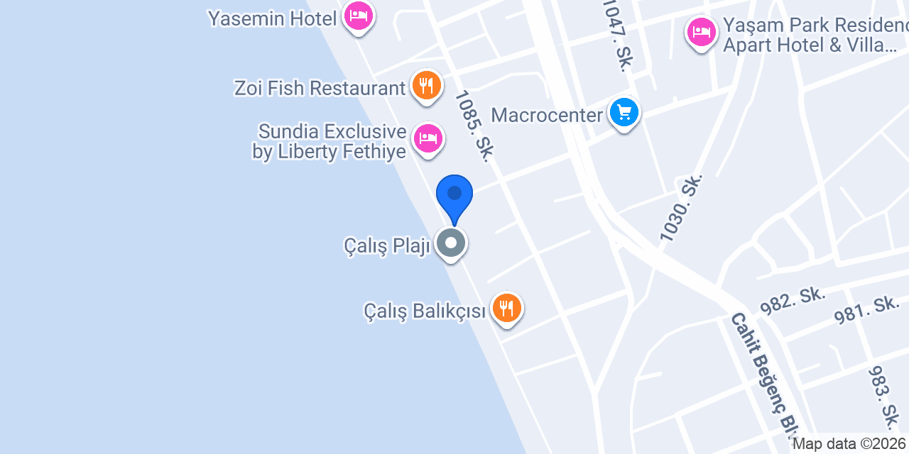 Çalış Beach Indian Restoran konumu