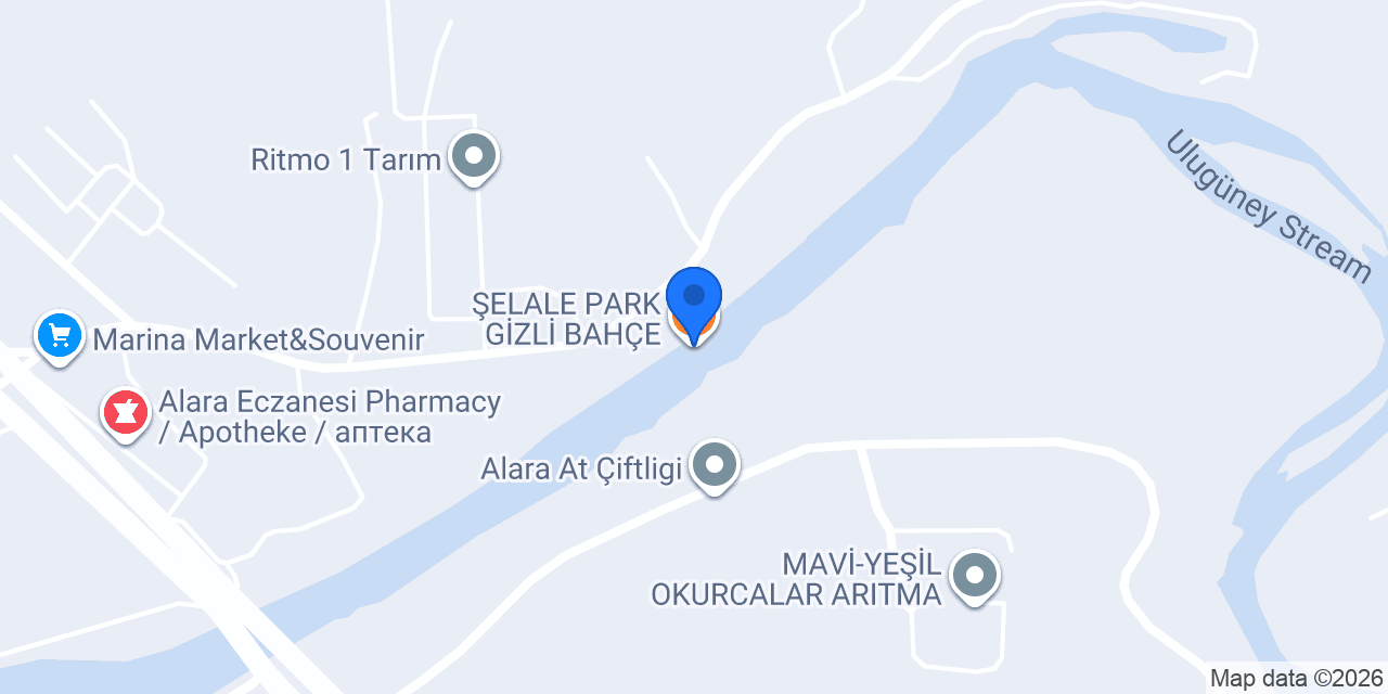 ŞELALE PARK GİZLİ BAHÇE konumu