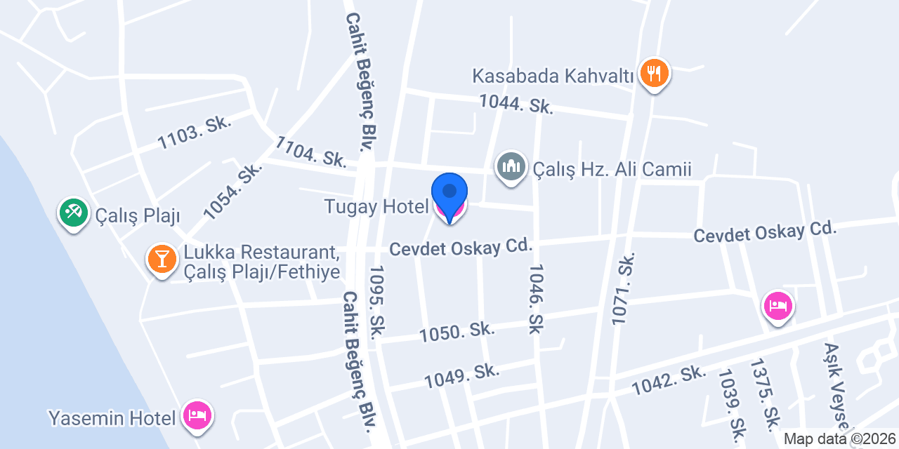 Tugay Hotel konumu