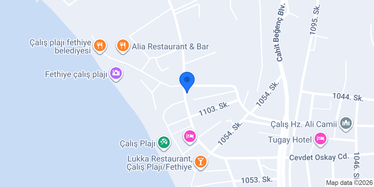 Hera Beach Fethiye Hotel konumu