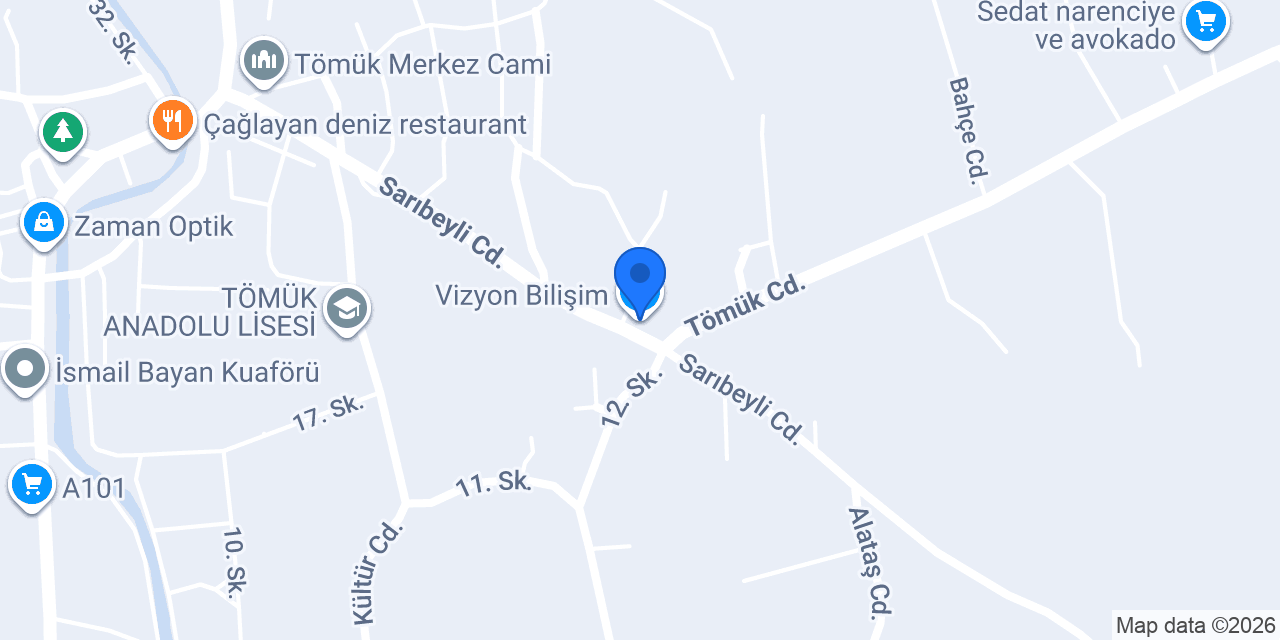 Vizyon Bilişim konumu