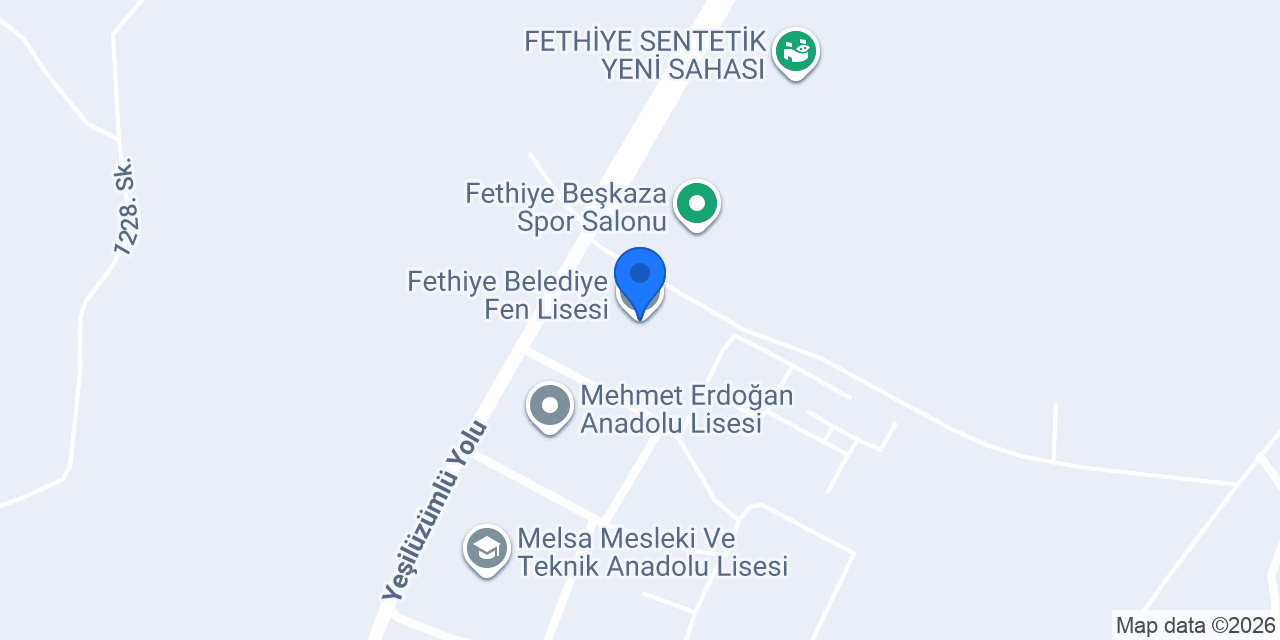 Fethiye Belediye Fen Lisesi konumu