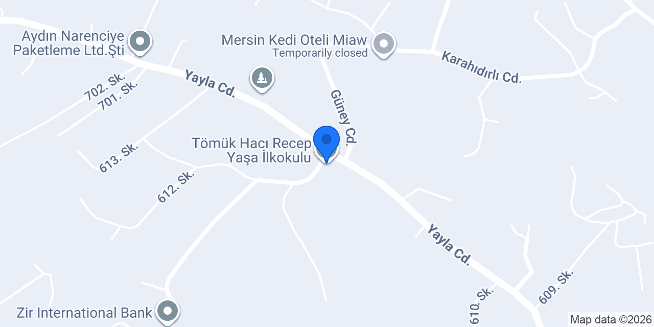 Tömük Hacı Recep Yaşa İlkokulu konumu