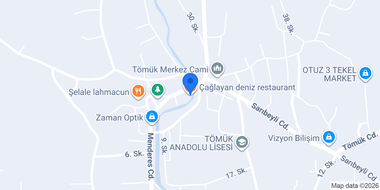 Çağlayan deniz restaurant konumu