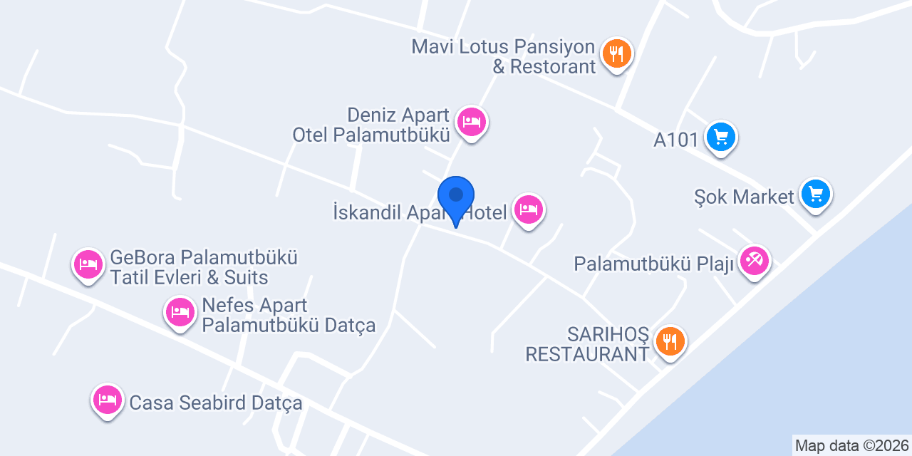 Palamutbükü Arzu Otel konumu