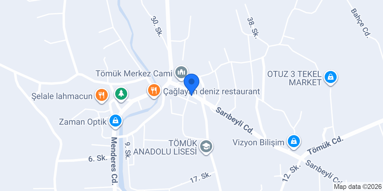 Tömük Aile Sağlığı Merkezi konumu