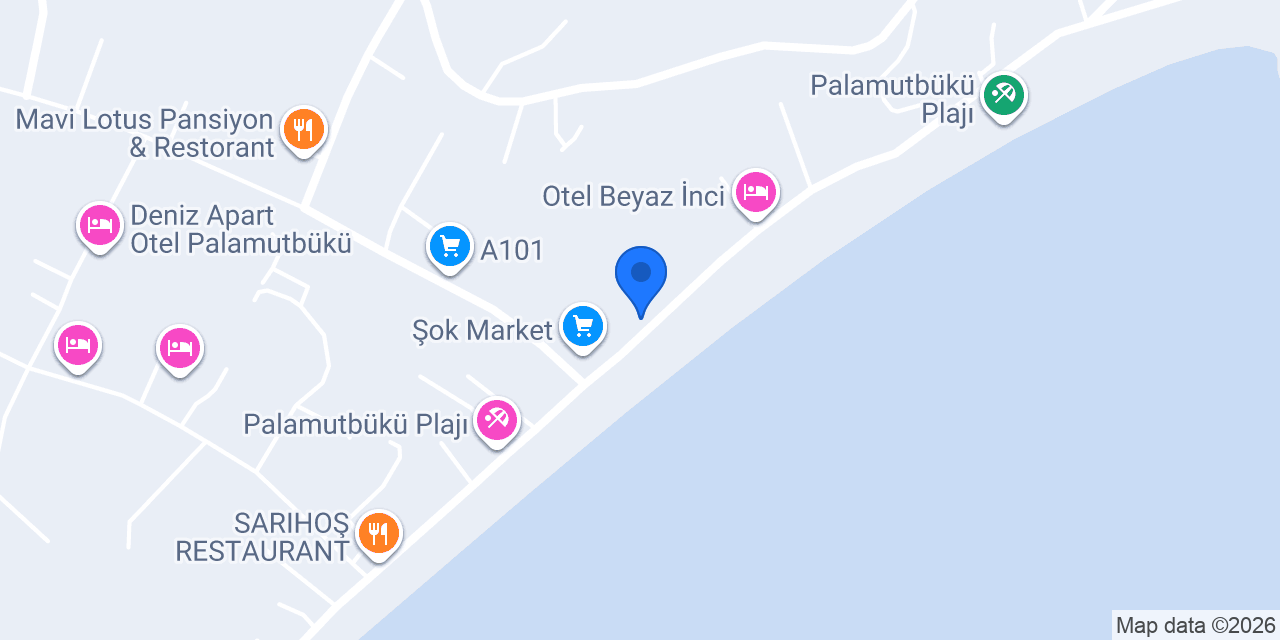 BONİTO BEACH RESTORAN ,PALAMUTBÜKÜ konumu