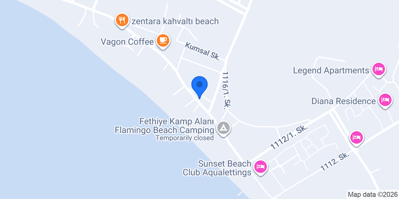Petunya Beach Pansiyon konumu