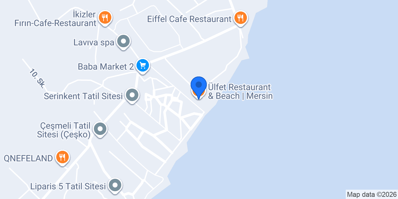 Ülfet Restaurant & Beach | Mersin konumu