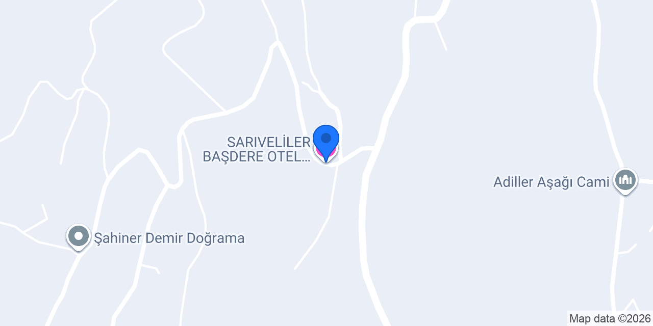 SARIVELİLER BAŞDERE OTEL RESTORANT Cafe Market konumu