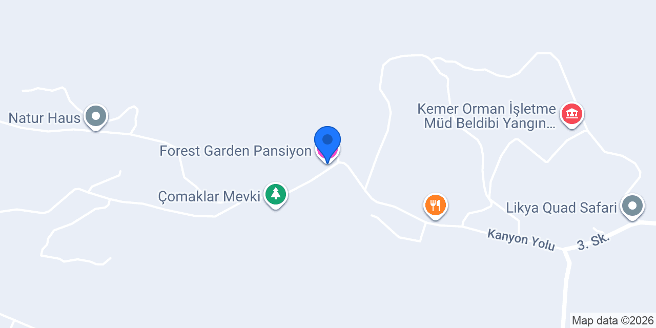 Forest Garden Pansiyon konumu