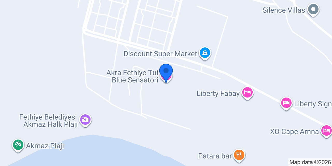 Akra Fethiye Tui Blue Sensatori konumu