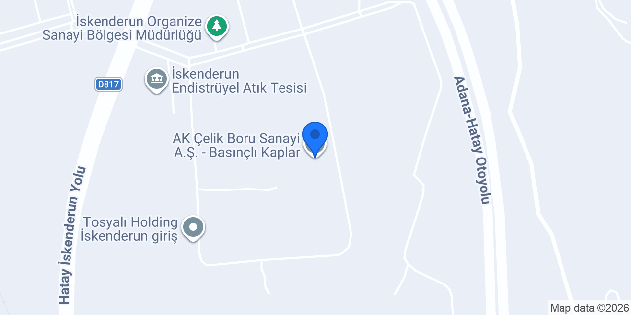 AK Çelik Boru Sanayi A.Ş. - Basınçlı Kaplar konumu