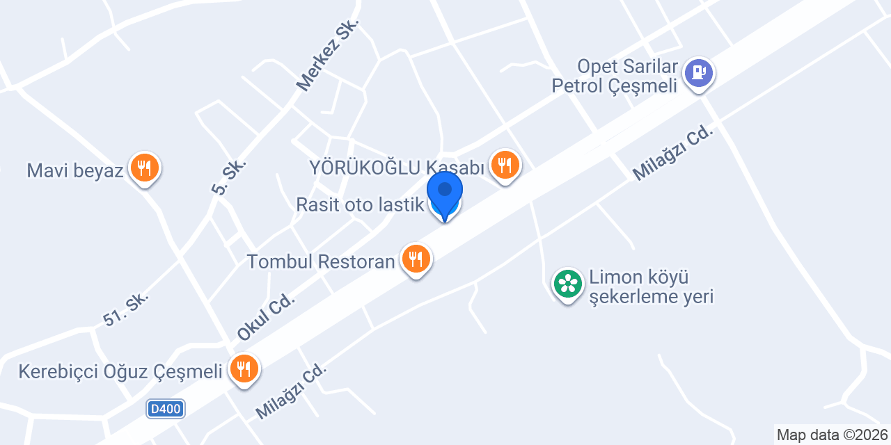 Rasit oto lastik. konumu