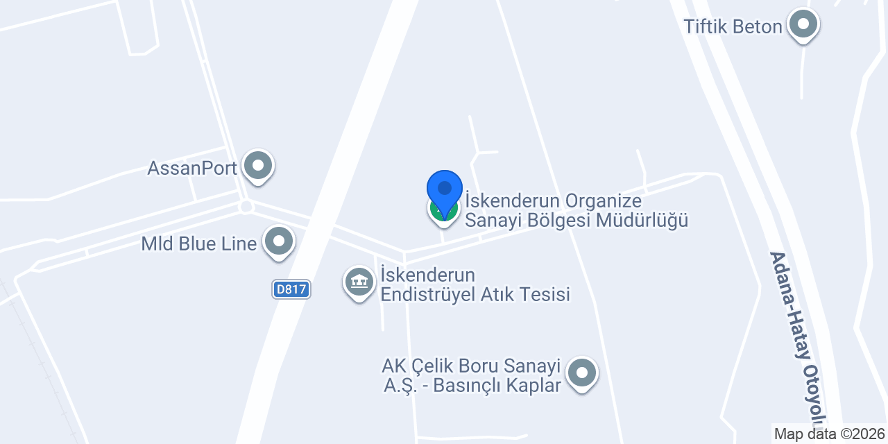 Türk Eximbank İskenderun Şubesi konumu