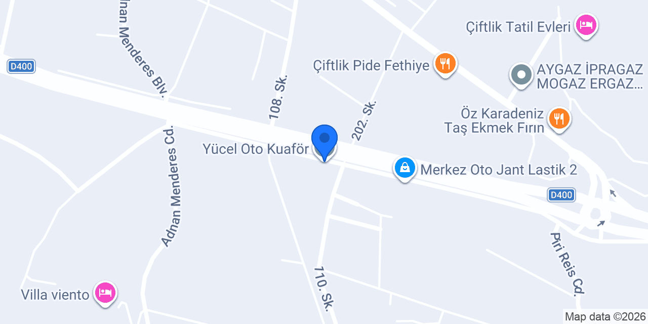 Yücel Oto Kuaför konumu