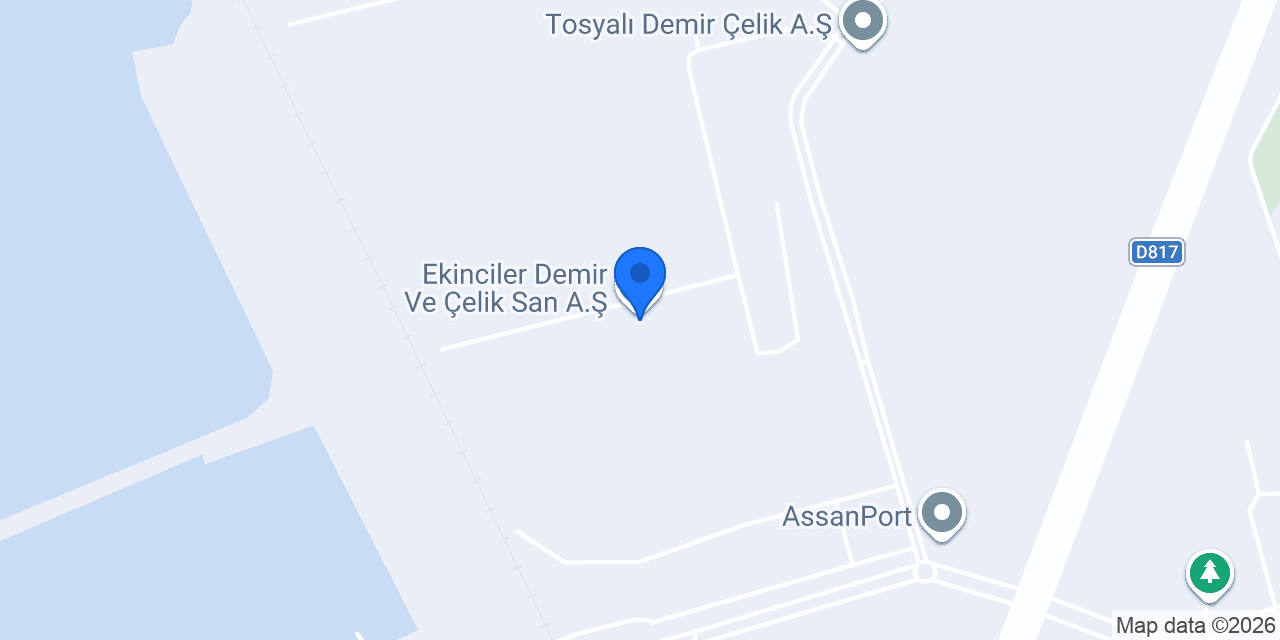 Ekinciler Demir Ve Çelik San A.Ş. konumu