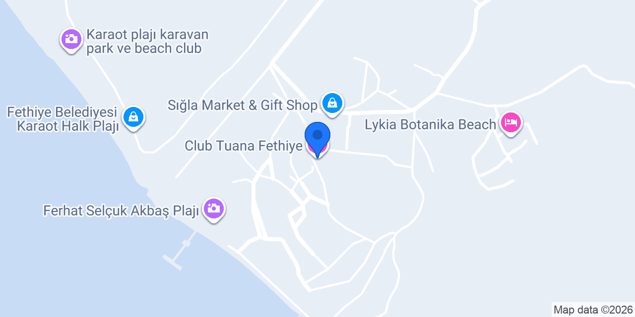 Club Tuana Fethiye konumu