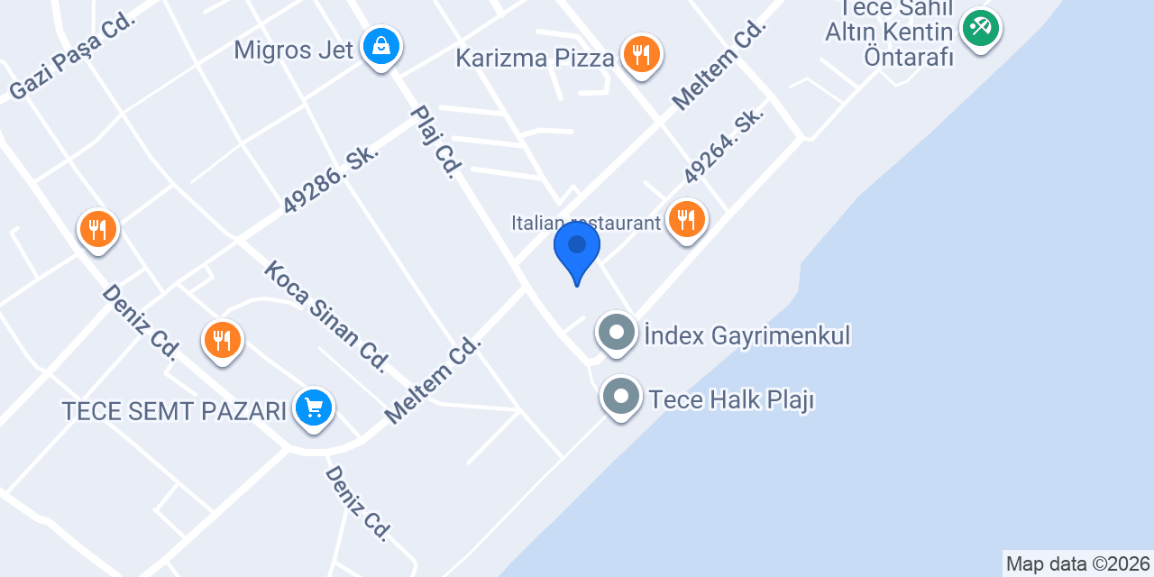 MERSİN KENT SUIT OTEL konumu