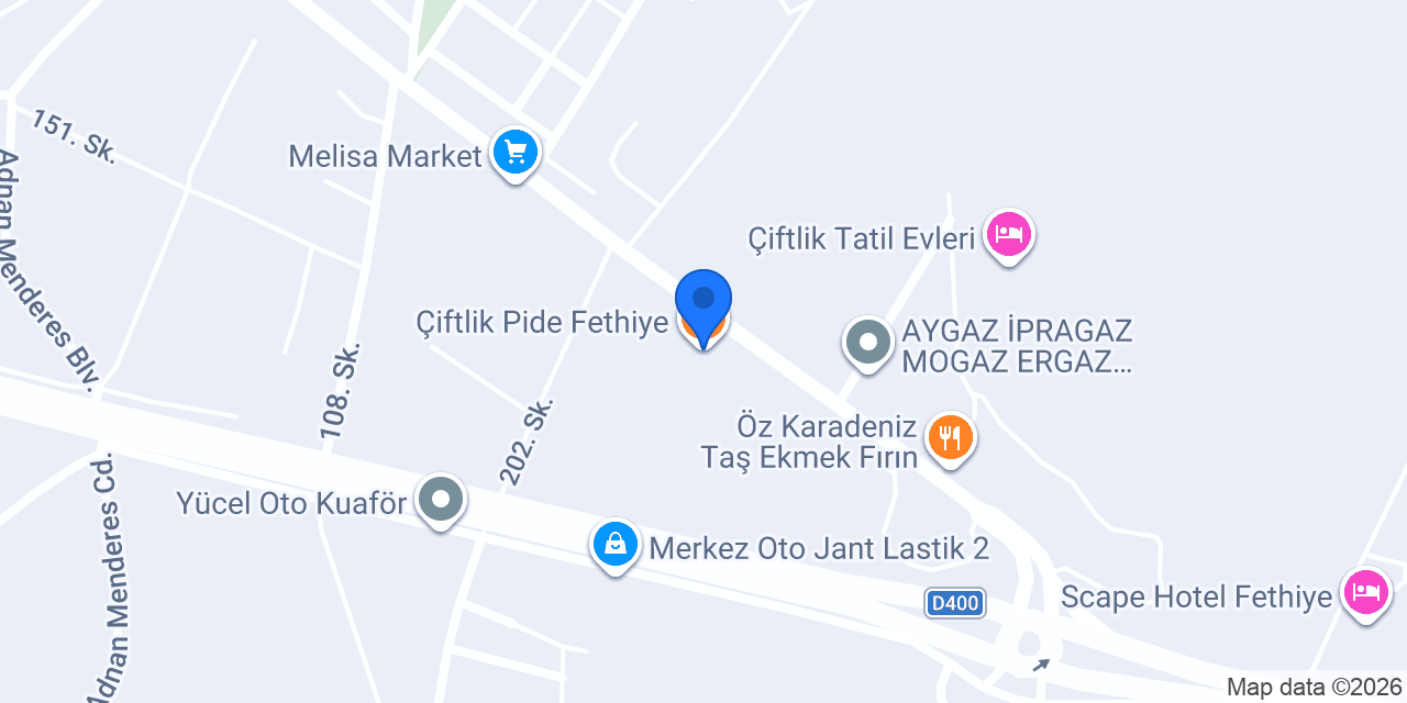 Çiftlik Pide Fethiye konumu