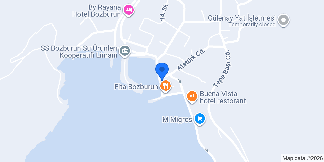Bafra Pide ve Lahmacun Bozburun konumu