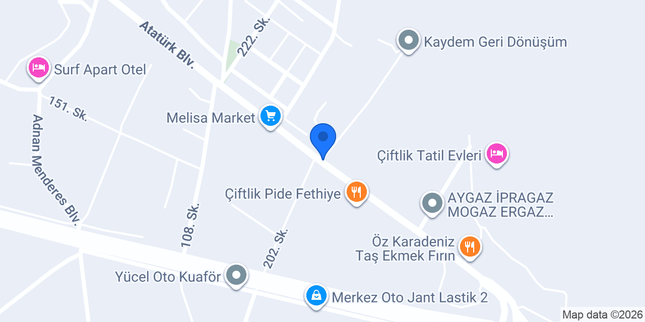 Maestro Garage Fethiye konumu