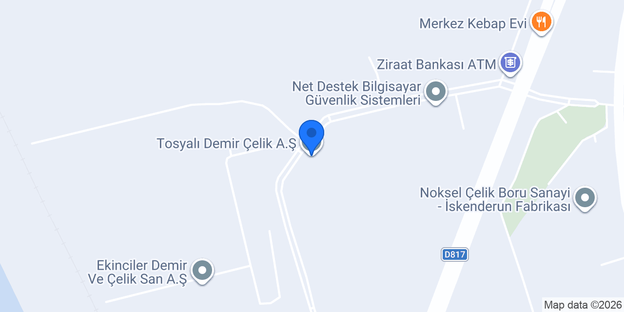 Tosyalı Demir Çelik A.Ş. konumu