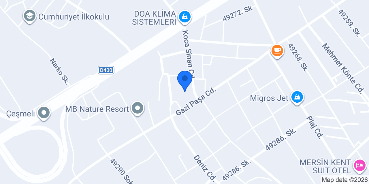 Öz maraş bi dondurma konumu