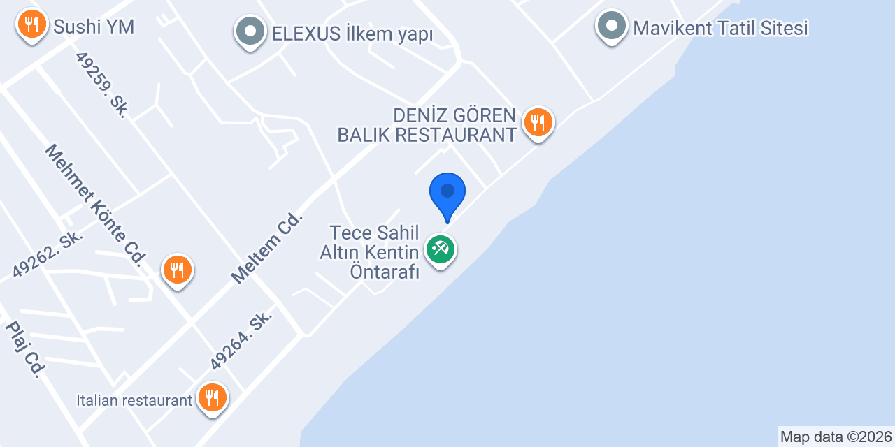 Tece Kumsal Cafe konumu