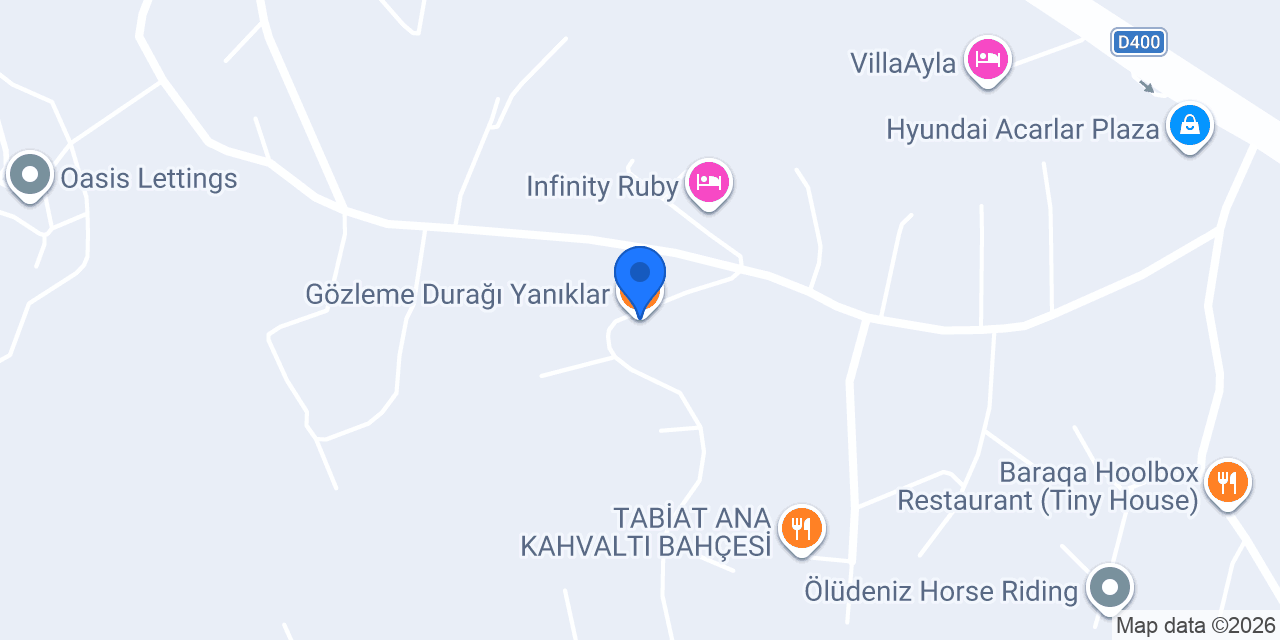 Gözleme Durağı Yanıklar konumu