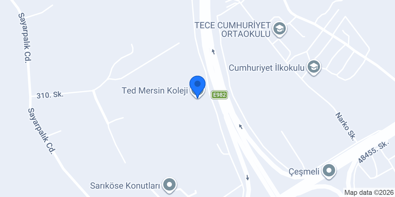 Ted Mersin Koleji konumu