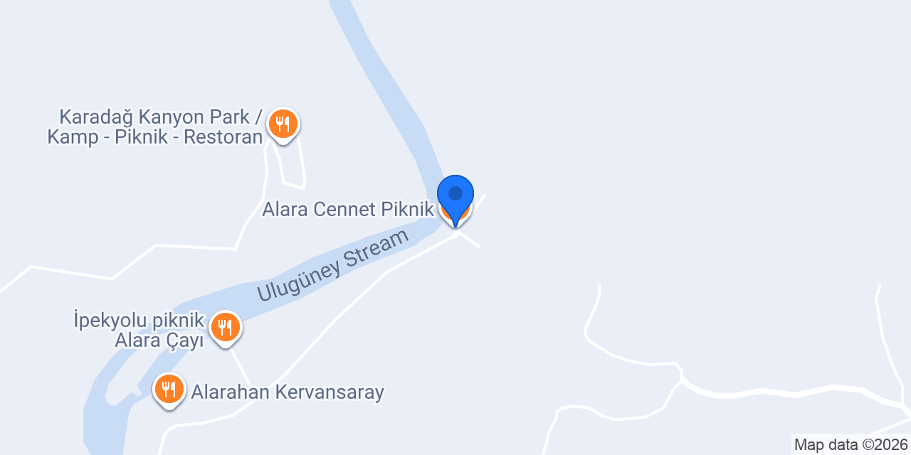 Alara Cennet Piknik konumu
